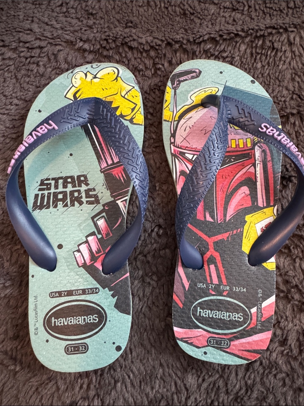 Havaianas Kids Star Wars Flip Flops - Navy, Light Blue & Red